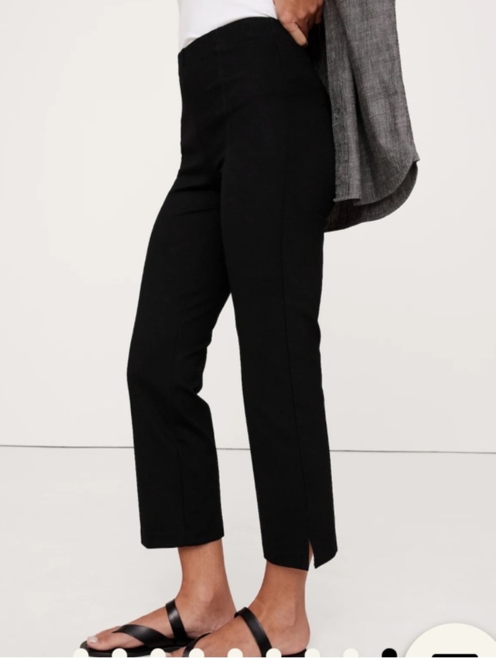 Banana Republic Black Ponte Capri
